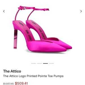 Cettire The Attico Logo Printed Pointe Toe Pumps
Brand New, never worn